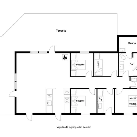 Holiday home Spacious Home, Located Close To The North Sea, Halfway Between And Sondervig, With A And Sauna,